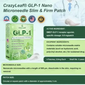 CrazyLeaf® SMGT-GLP-1 Nano Microneedle Patch