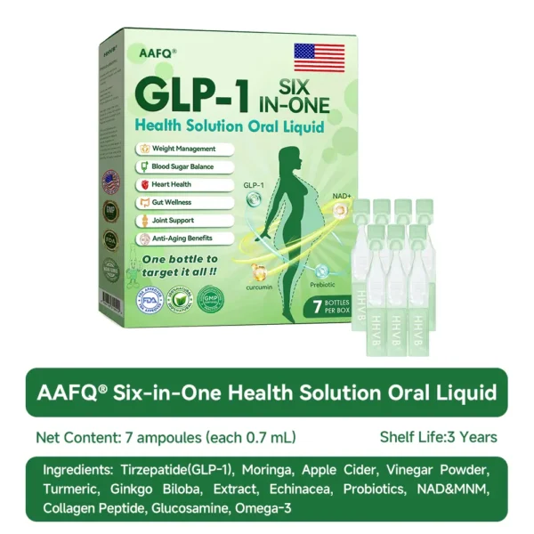 ©[𝐎𝐟𝐟𝐢𝐜𝐢𝐚𝐥 𝐒𝐭𝐨𝐫𝐞]⚕️AAFQ® 𝐆𝐋𝐏-𝟏 𝐒𝐈𝐗-𝐈𝐍-𝐎𝐍𝐄 𝐇𝐞𝐚𝐥𝐭𝐡 𝐒𝐨𝐥𝐮𝐭𝐢𝐨𝐧 𝐎𝐫𝐚𝐥 𝐋𝐢𝐪𝐮𝐢𝐝(𝐉𝐮𝐬𝐭 𝐨𝐧𝐜𝐞 𝐚 𝐝𝐚𝐲, 𝐯𝐢𝐬𝐢𝐛𝐥𝐞 𝐜𝐡𝐚𝐧𝐠𝐞𝐬 𝐢𝐧 𝟕 𝐝𝐚𝐲𝐬) 𝐅𝐨𝐫 𝐎𝐛𝐞𝐬𝐢𝐭𝐲, 𝐂𝐚𝐫𝐝𝐢𝐨𝐯𝐚𝐬𝐜𝐮𝐥𝐚𝐫 𝐇𝐞𝐚𝐥𝐭𝐡, 𝐃𝐢𝐚𝐛𝐞𝐭𝐞𝐬, 𝐒𝐥𝐞𝐞𝐩 𝐀𝐩𝐧𝐞𝐚, 𝐉𝐨𝐢𝐧𝐭 𝐢𝐬𝐬𝐮𝐞𝐬 𝐚𝐧𝐝 𝐌𝐨𝐫𝐞