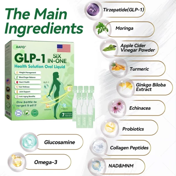 🍃Limited-time offer | 𝐀𝐀𝗙Q®🏅𝐺𝐿𝑃-𝟏 𝑺𝑰𝑿-𝑰𝑵-𝑶𝑵𝑬 𝑯𝒆𝒂𝒍𝒕𝒉 𝑺𝒐𝒍𝒖𝒕𝒊𝒐𝒏 𝑶𝒓𝒂𝒍 𝑳𝒊𝒒𝒖𝒊𝒅 (𝐉𝐮𝐬𝐭 𝐨𝐧𝐜𝐞 𝐚 𝐝𝐚𝐲, 𝐯𝐢𝐬𝐢𝐛𝐥𝐞 𝐜𝐡𝐚𝐧𝐠𝐞𝐬 𝐢𝐧 𝟕 𝐝𝐚𝐲𝐬） ✅ 𝐅𝐨𝐫 𝐨𝐛𝐞𝐬𝐢𝐭𝐲, 𝐜𝐚𝐫𝐝𝐢𝐨𝐯𝐚𝐬𝐜𝐮𝐥𝐚𝐫 𝐡𝐞𝐚𝐥𝐭𝐡, 𝐝𝐢𝐚𝐛𝐞𝐭𝐞𝐬, 𝐬𝐥𝐞𝐞𝐩 𝐚𝐩𝐧𝐞𝐚, 𝐆𝐮𝐭 𝐇𝐞𝐚𝐥𝐭𝐡, 𝐣𝐨𝐢𝐧𝐭 𝐢𝐬𝐬𝐮𝐞𝐬, 𝐚𝐧𝐝 𝐦𝐨𝐫𝐞