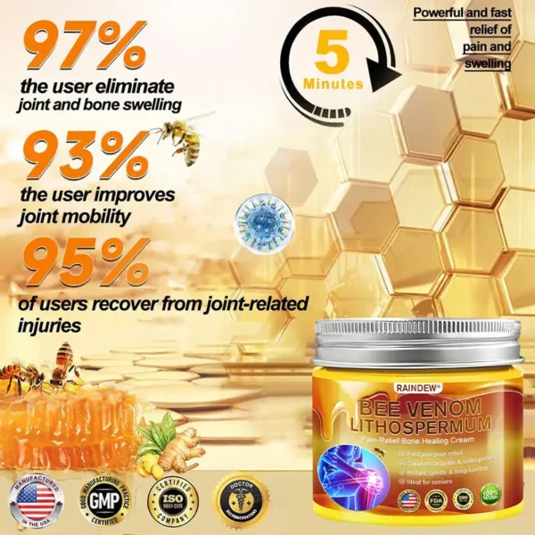 RAINDEW® BEE VENOM LITHOSPERMUM Pain-Relief Bone Healing Cream 👑👑(Specially for older adults)