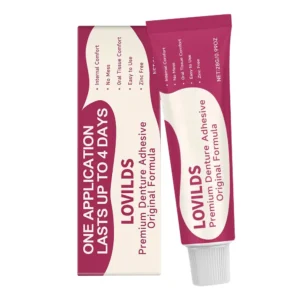 🦷 LOVILDSFirmHold Denture Adhesive — Up to 15 Days of Slip-Free Hold🦷