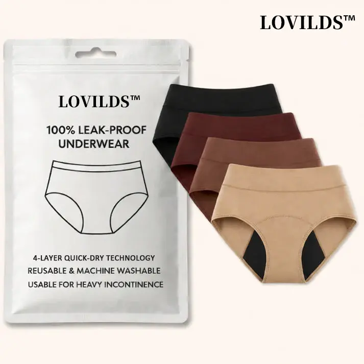 💖Last Day 50% OFF|LOVILDS™ 100% Leak-Proof Underwear 4-pack
