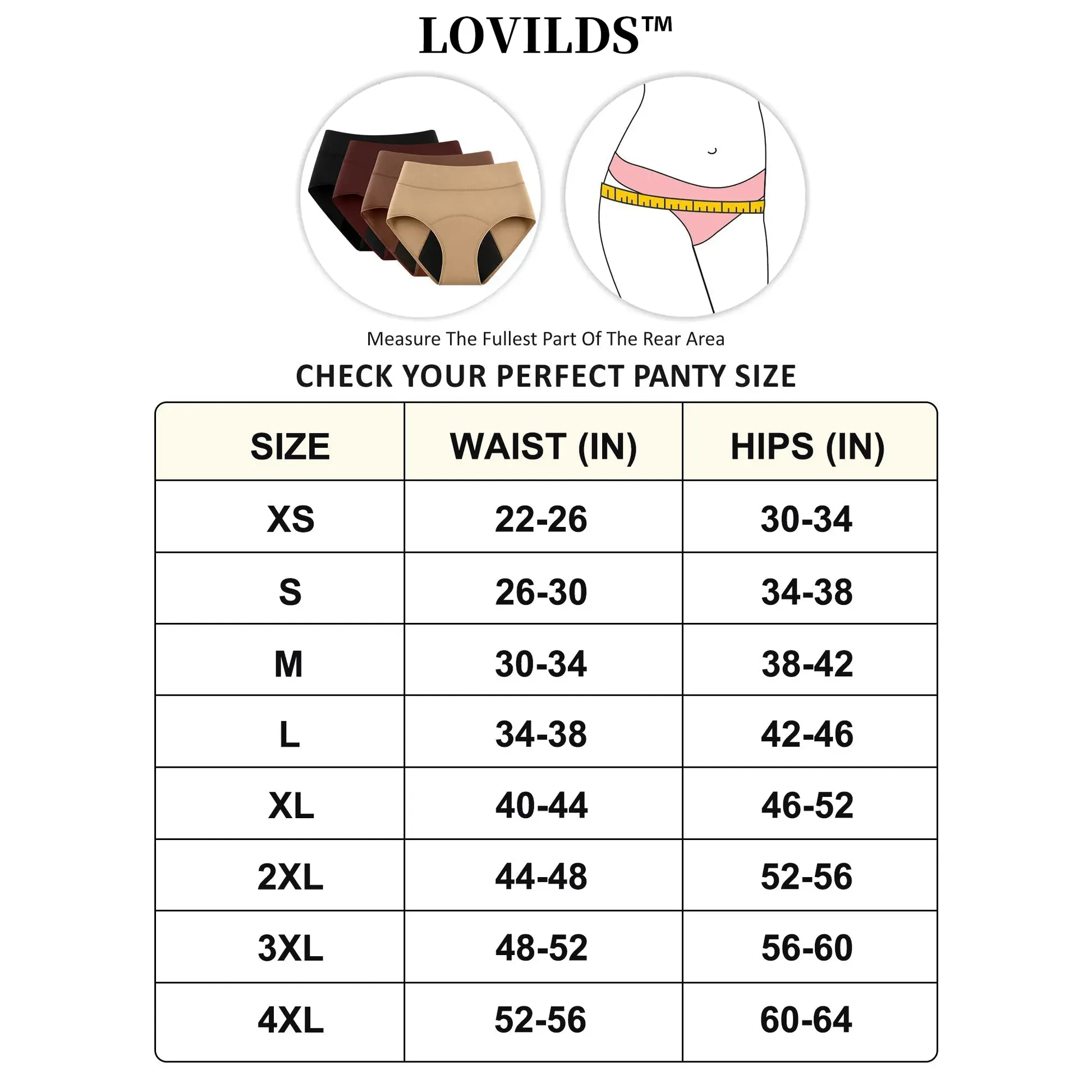 💖Last Day 50% OFF|LOVILDS™ 100% Leak-Proof Underwear 4-pack