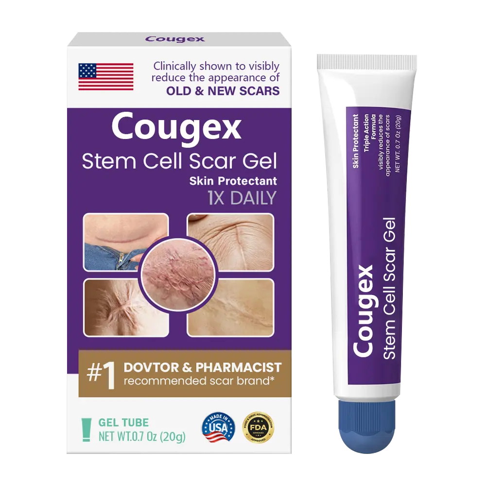 Cougex® Stem Cell Scar Gel –❤️Treats old and new scars, helps reduce the appearance of scars from acne, surgery, burns, injuries, and stretch marks