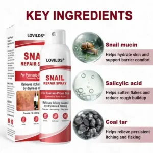 LOVILDS® Snail Repair Spray for Itchy, Flaky Psoriasis Skin