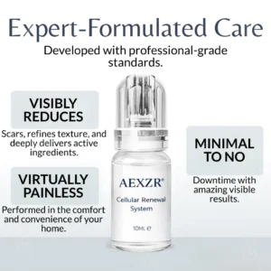 Professional Microneedling Results Without the Medical Bill: AEXZR® Cellular Renewal System.